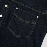 Post Striped Denim Jacket