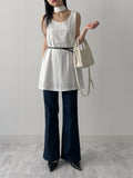 Pocket High Waist Center Crease Bootcut Denim