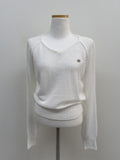 Mu Symbol Raglan V-neck Knit
