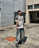 Teen Washed Deep Tuck Bermuda Denim