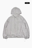 Monet check hood shirt