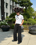 Aura one-tuck wide pants