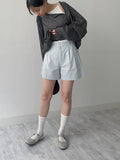 [Planning] Linen Two Tuck Wide Shorts