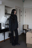 Rivet belt bootcut pants