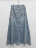 547 Vintage Flare Long Denim Skirt