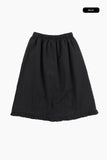Rosy cotton frill midi skirt