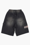 Wengen carpenter banding denim bermuda pants