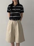 [Short sleeve ver.] Symbol stripe collar knit