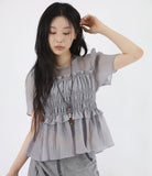 Mock chiffon blouse