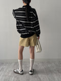 Symbol Stripe Overfit Collar Knit