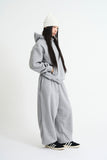 Fleece crop pullover hood