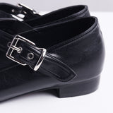 Pully Cross Strap Mary Jane Loafers