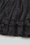 Pretzel check frill skirt
