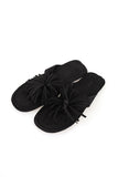 Palm tree suede tassel flip-flops