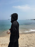 Mate diagonal hood windbreaker