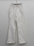 Center Crease Semi Bootcut Denim Pants
