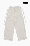 Petite flower string wide pants