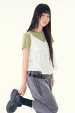 Pure shirring sleeveless blouse