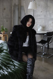 Lisa Hood Fur Jacket