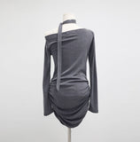 Roman Tie Shirring One-Piece