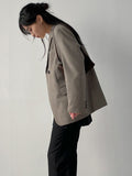 Unbalanced One Button Loose Fit Single Jacket