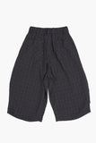 Pie check capri bermuda pants