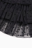 Star sheer frill mini skirt