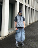 Nylon Multi Zipper Hood Vest