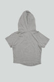 Let henley crop hoodie top