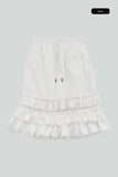 Bubble frill midi skirt