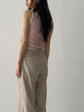 Dog Stripe Boat Neck Sleeveless