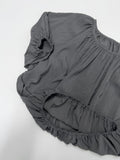 [Setup Available] Denma Balloon Banding Crop Blouse
