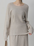 [Premium] Whole Garment Suare Knit Set-up Top