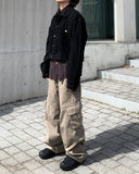 Curved Incision Cargo Pants