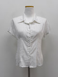 [Short sleeve ver.] Straw collar pin tuck blouse
