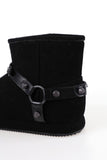Shearling Belt Ankle Sheepskin Boots