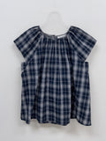 Tom Check Flare Short Sleeve Blouse
