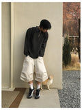 Tod pigment stripe collar sleeve