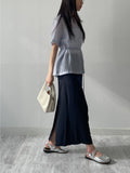 Yoru Belted Half Blouse