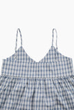 Mona check bustier blouse