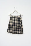 (W) Kite Cutting Checked Skirt