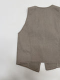 Vintage Buckle V-Neck Vest