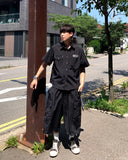 Nylon Cargo Pocket Bermuda Pants