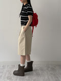 [Short sleeve ver.] Symbol stripe collar knit