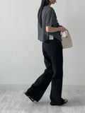 Frill V-Neck See-Through Blouse