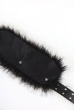 Chess Eyelet Fur Leather Belt