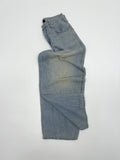 [unisex/summer yarn] Fred pin tuck wide denim pants (Tin blue)