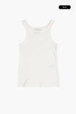 Half wrinkled ribbed sleeveless