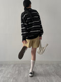 Symbol Stripe Overfit Collar Knit