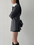 Pin tuck round half jacket